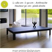 Table Basse Design Carrée Zef 130 - Acier ou Aluminium