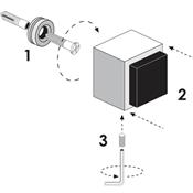 Butée de Porte Murale Kerberos Q brossé 2cm