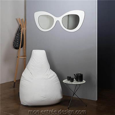 Miroir Original Forme Lunettes Pretty Woman Blanc