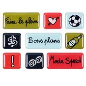 Magnet Acrylique Faire le plein - Lot de 9