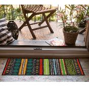 Tapis paillasson d'Entrée Etroit Composition colorée 30x75cm