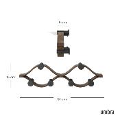 Porte manteaux mural Montage - Noir et Noyer - Umbra