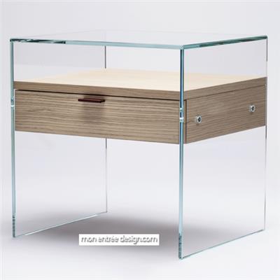 Table Basse en Verre Comodino Naturel