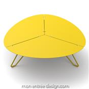 Table Basse Design Rétro Aluminium Loom