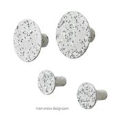 Patère Design Murale Ponto Terrazzo Gris - Lot de 4