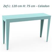 Console Entrée Design Zef 120 - Acier ou Alu - 3 Hauteurs