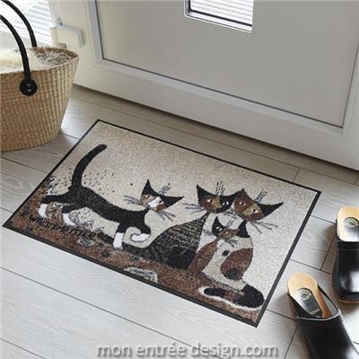 Tapis d'Entrée Original Chat Serafino and Friends 50x75