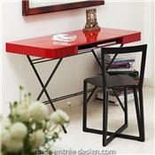 Bureau Cosimo rouge laqu