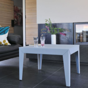 Table Basse Design Carrée Zef 80 - Acier ou Aluminium
