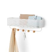 Vide Poche Mural Porte Clé Estique blanc