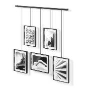 Cadre photo mural type exposition "Exhibit"- Lot de 5 en mtal bross noir - Umbra