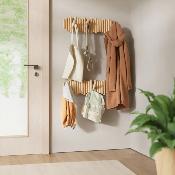 Porte Manteau Bois Picket Rail Naturel XL - 8 Crochets