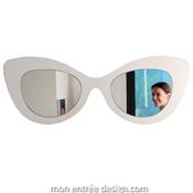 Miroir Original Forme Lunettes Pretty Woman Blanc