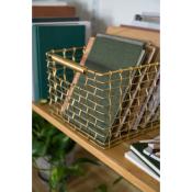 Panier de Rangement Rectangulaire 15L Laiton