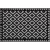 Tapis d'Entrée Tabuk Noir & Blanc - 50x75 cm