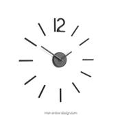 Horloge Murale Design Noire Silencieuse Blink