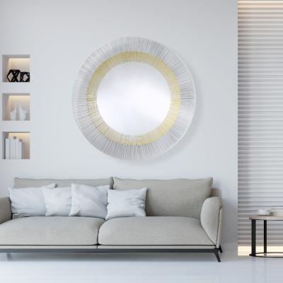 Miroir Design Rond Yoko Bronze