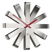 Horloge Murale Design Ribbon Inox