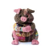 Cale porte Animal Cochon Patchwork - Dora Design