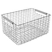 Panier de Rangement Rectangulaire 19L Inox