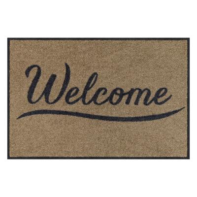 Tapis paillasson antidérapant - Welcome - Taupe 50x75cm