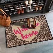 Tapis d'Entrée Absorbant Léopard Fashion rose - 50x75