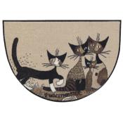 Tapis d'Entre Intrieur Demi Lune Chat Serafino 60x85