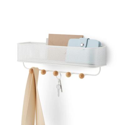 Vide Poche Mural Porte Clé Estique blanc