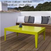 Table Basse Design Carrée Zef 130 - Acier ou Aluminium