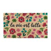 Paillasson coco La Vie est belle - Derrire la porte
