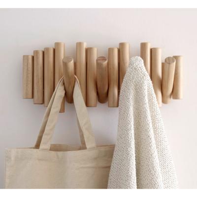 Porte Manteau Bois Picket Rail Naturel