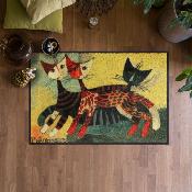 Tapis d'Entrée chat original Trois soeurs 50x75