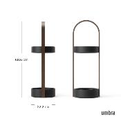 Porte Parapluie en Bois - Noir et Noyer - Umbra
