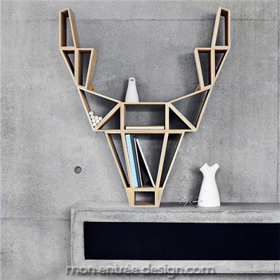 Etagère Murale Design Métal Deer Shelf Chêne massif