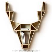 Etagère Murale Design Métal Deer Shelf Chêne massif