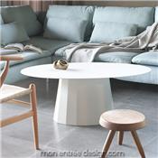 Table Basse Design Ovale Métal Ankara 109x43