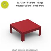 Table Basse Carrée Design Zef 70 - Acier ou Aluminium