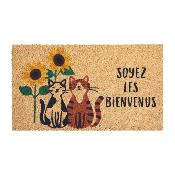 Paillasson coco Chats Tournesols - Derri�re la porte