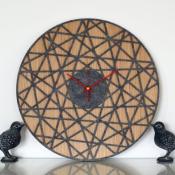 Horloge Murale Design Bois Polygon gris