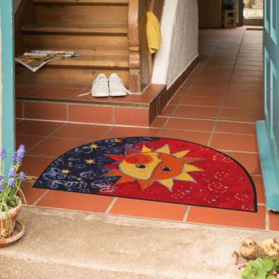 Tapis d'Entrée Demi Lune Soleil  60x85