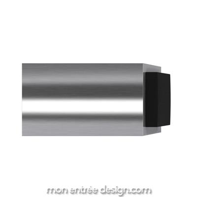 Butée de Porte Murale Design Kerberos Q brossé - 5 cm