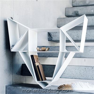 Etagère Murale Design Métal Wolf Shelf Blanc