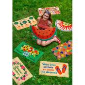 Paillasson Coeurs multicolor - 40x70 cm
