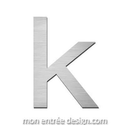 Lettre inox k