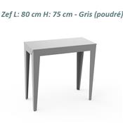 Console Entrée Design Zef 80 - Acier ou Alu - 3 Hauteurs  