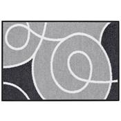 Tapis Paillasson Entrée Absorbant Swoop Gris 50x75