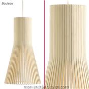 Suspension Luminaire Design en Bois Secto 4201 - 4 finitions