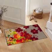 Tapis d'entr�e Beige et Rouge Maggio 75x120cm