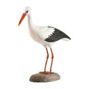 Dcoration en bois sculpt main - Cigogne - Wildlife Garden