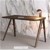 Bureau Design Bois Massif Bridge - Chêne ou Noyer